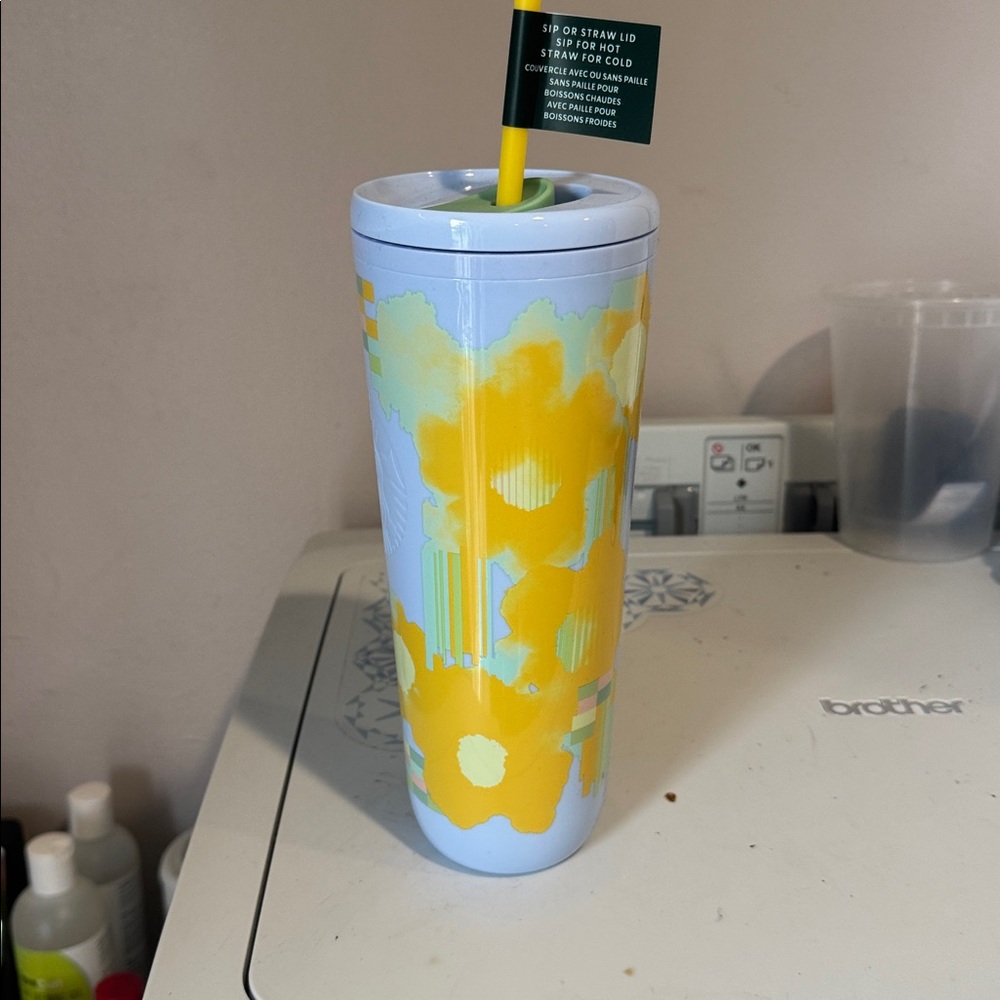 Starbucks Floral Insulated Tumbler with Straw